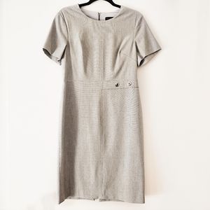 Banana Republic Gray Lined Dress 👗 Size 12 Petite